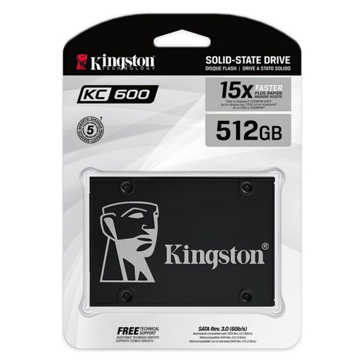 Hard Drive Kingston KC600 2.5" SSD 1 TB SSD