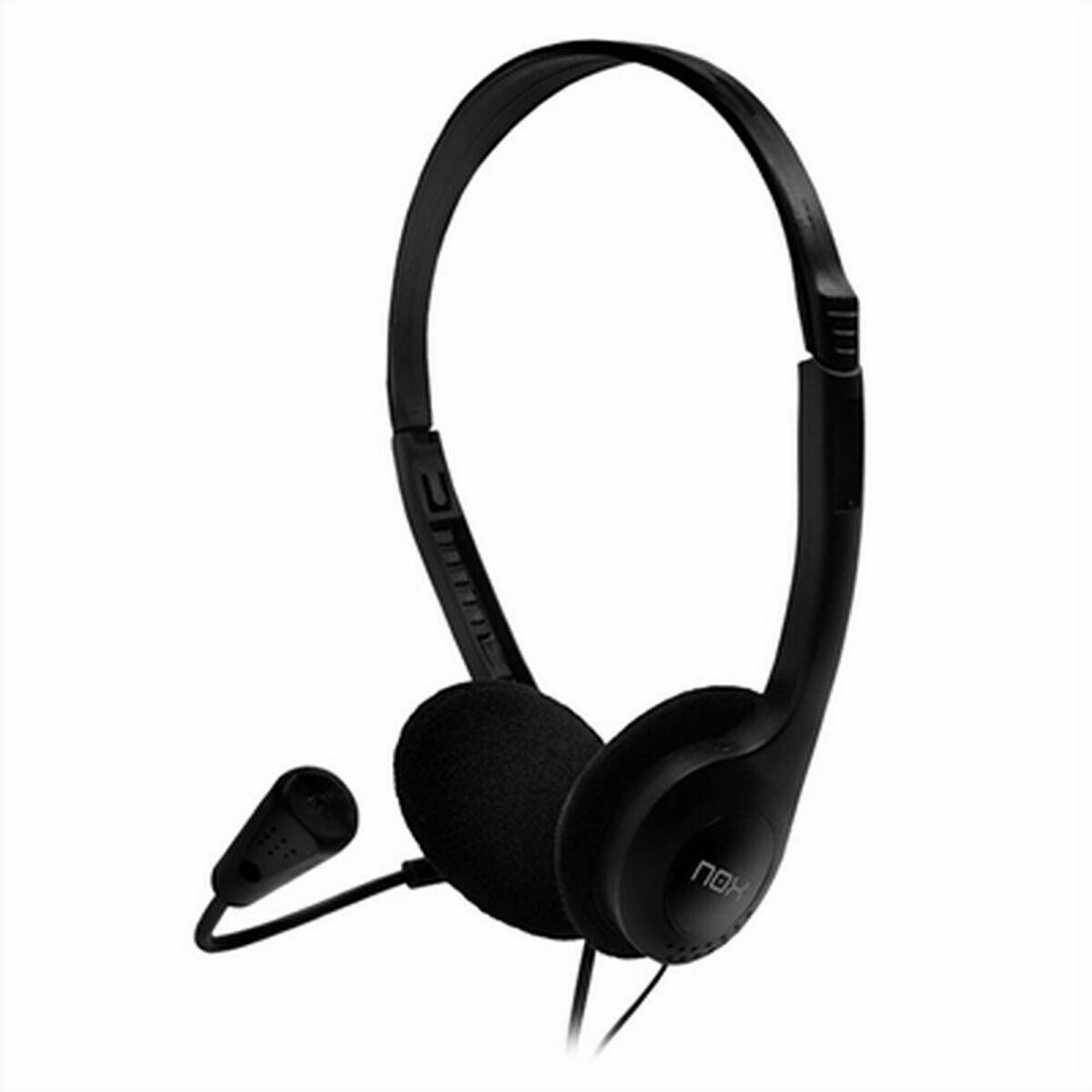 Headphones with Microphone Nox Voice One Black