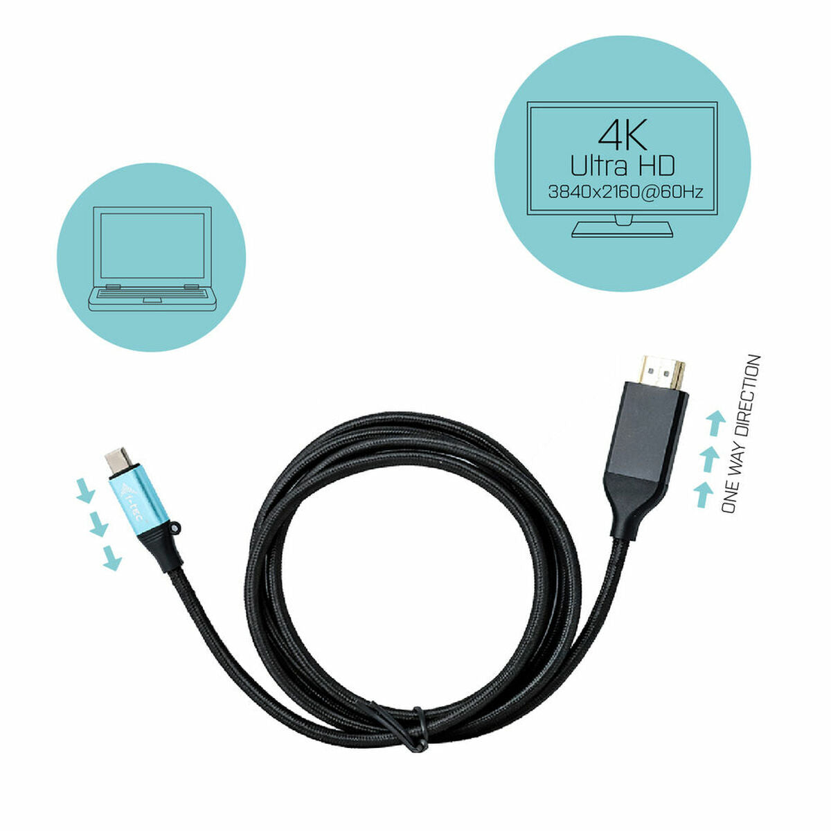 USB C to HDMI Cable i-Tec C31CBLHDMI60HZ2M     4K Ultra HD (2 m)