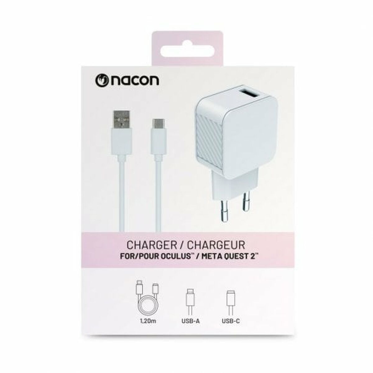 Wall Charger + USB A to USB C Cable Nacon