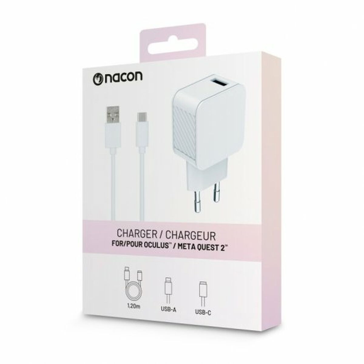 Wall Charger + USB A to USB C Cable Nacon