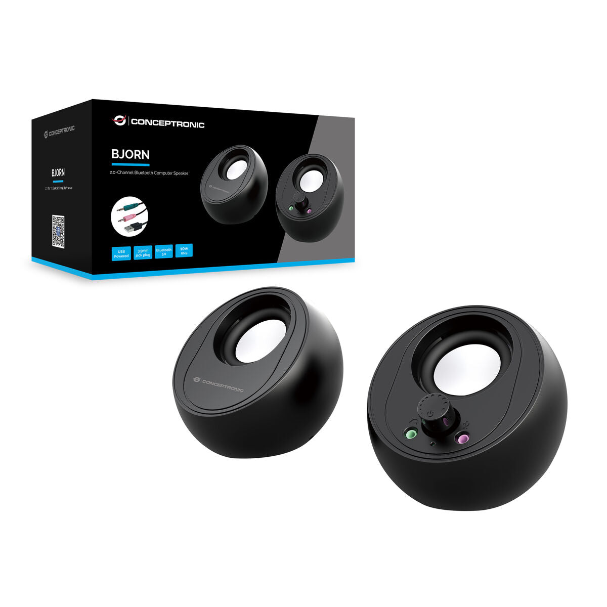 PC Speakers Conceptronic BJORN01B Black