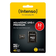 Micro SD Memory Card with Adaptor INTENSO 34234 UHS-I Premium Black