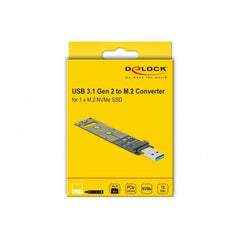 Hard Drive Adapter DELOCK 64069 Green USB USB 3.1 PCIe M.2