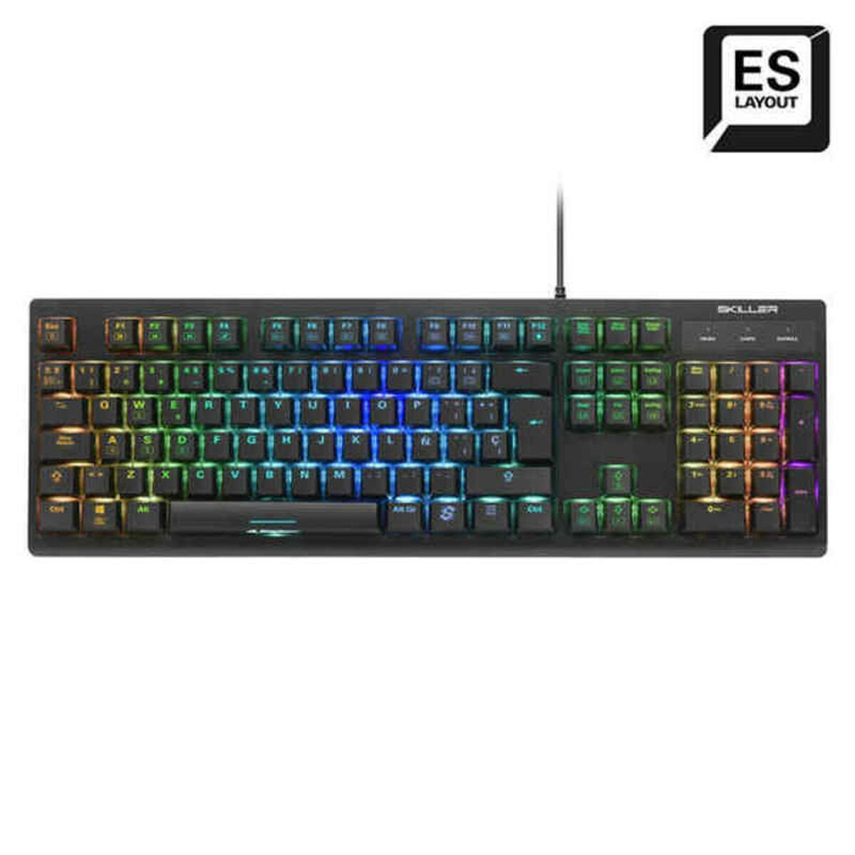 Gaming Keyboard Sharkoon 4044951030866 Black Spanish Qwerty