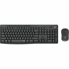 Keyboard and Wireless Mouse Logitech 920-009798 Black Spanish Qwerty QWERTY