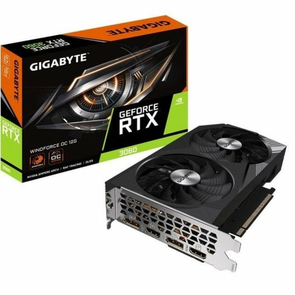 Graphics card Gigabyte GV-N3060WF2OC-12GD GeForce RTX 3060 12 GB GDDR6