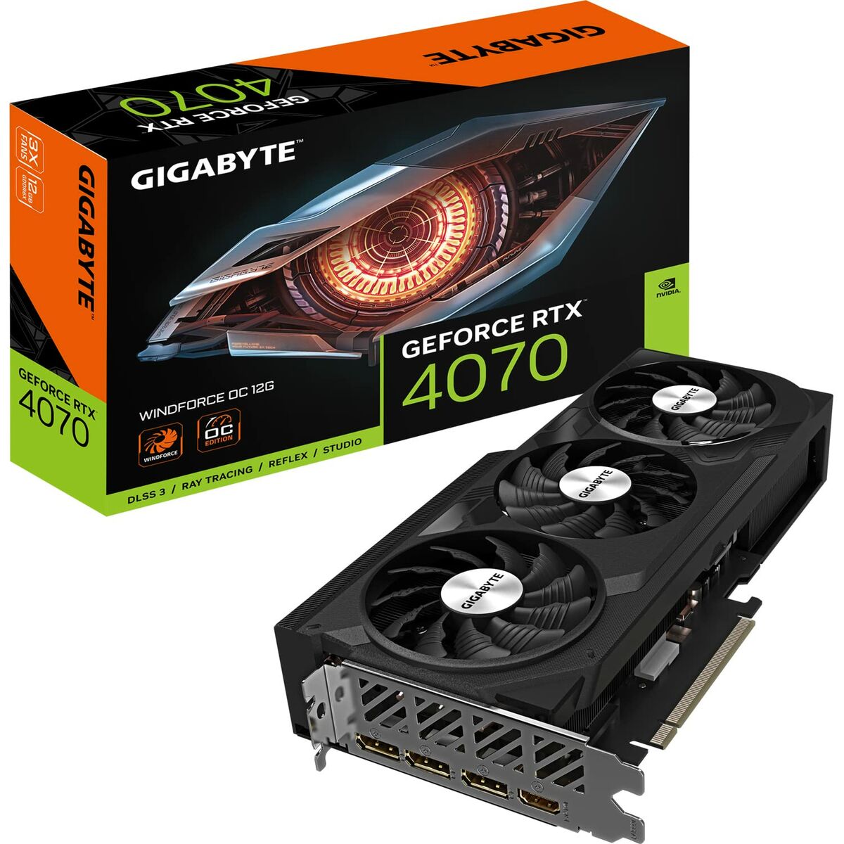 Graphics card Gigabyte GV-N4070WF3OC-12GD 12 GB RAM