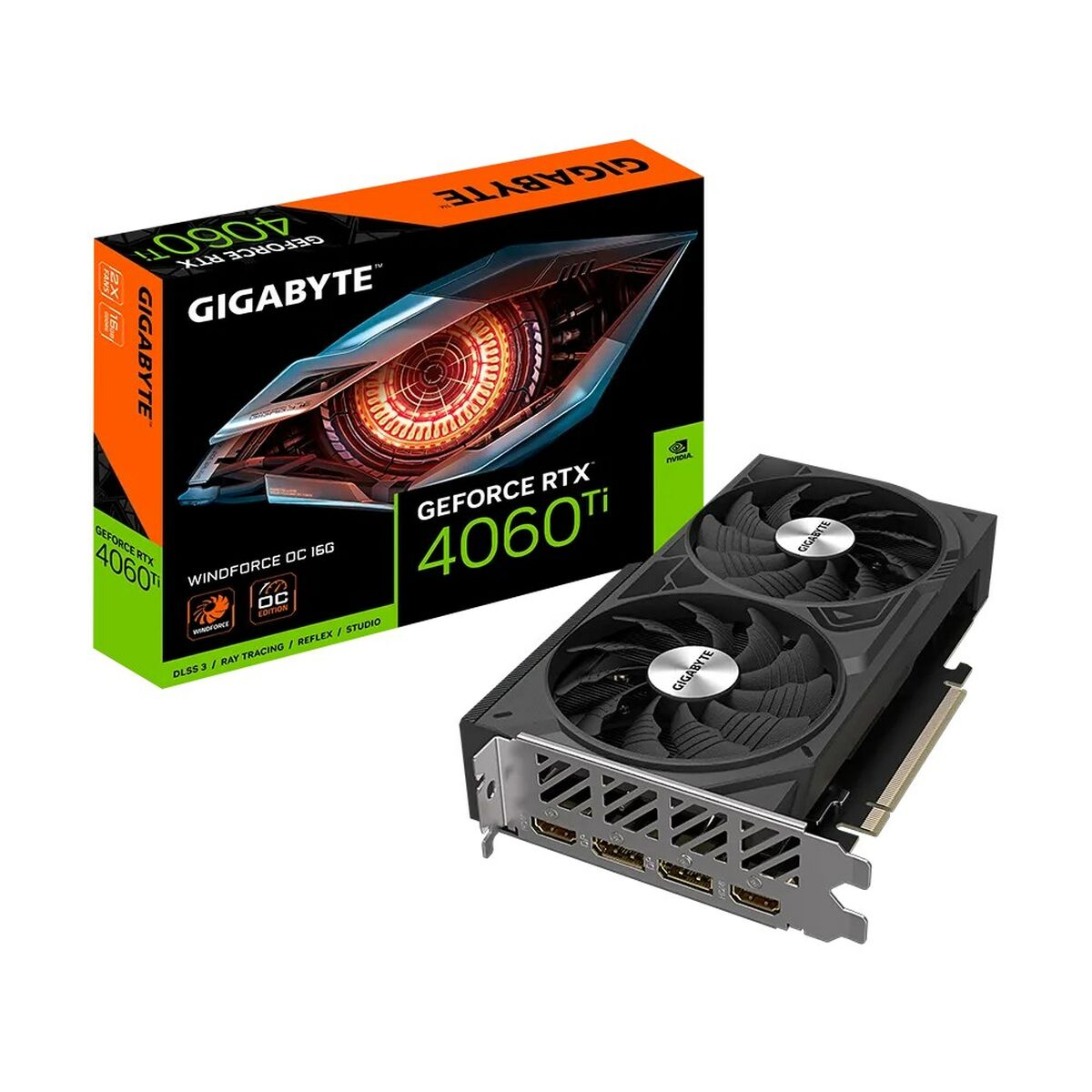 Graphics card Gigabyte GV-N406TWF2OC-16GD Geforce RTX 4060 16 GB GDDR6