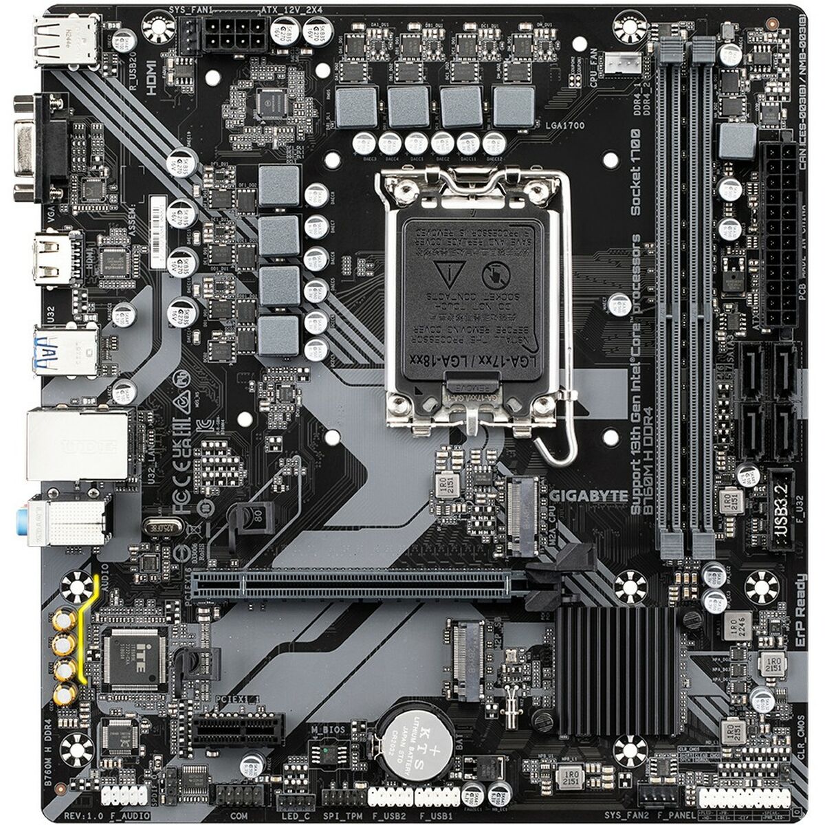 Motherboard Gigabyte B760M H DDR4 INTEL B760 EXPRESS LGA 1700