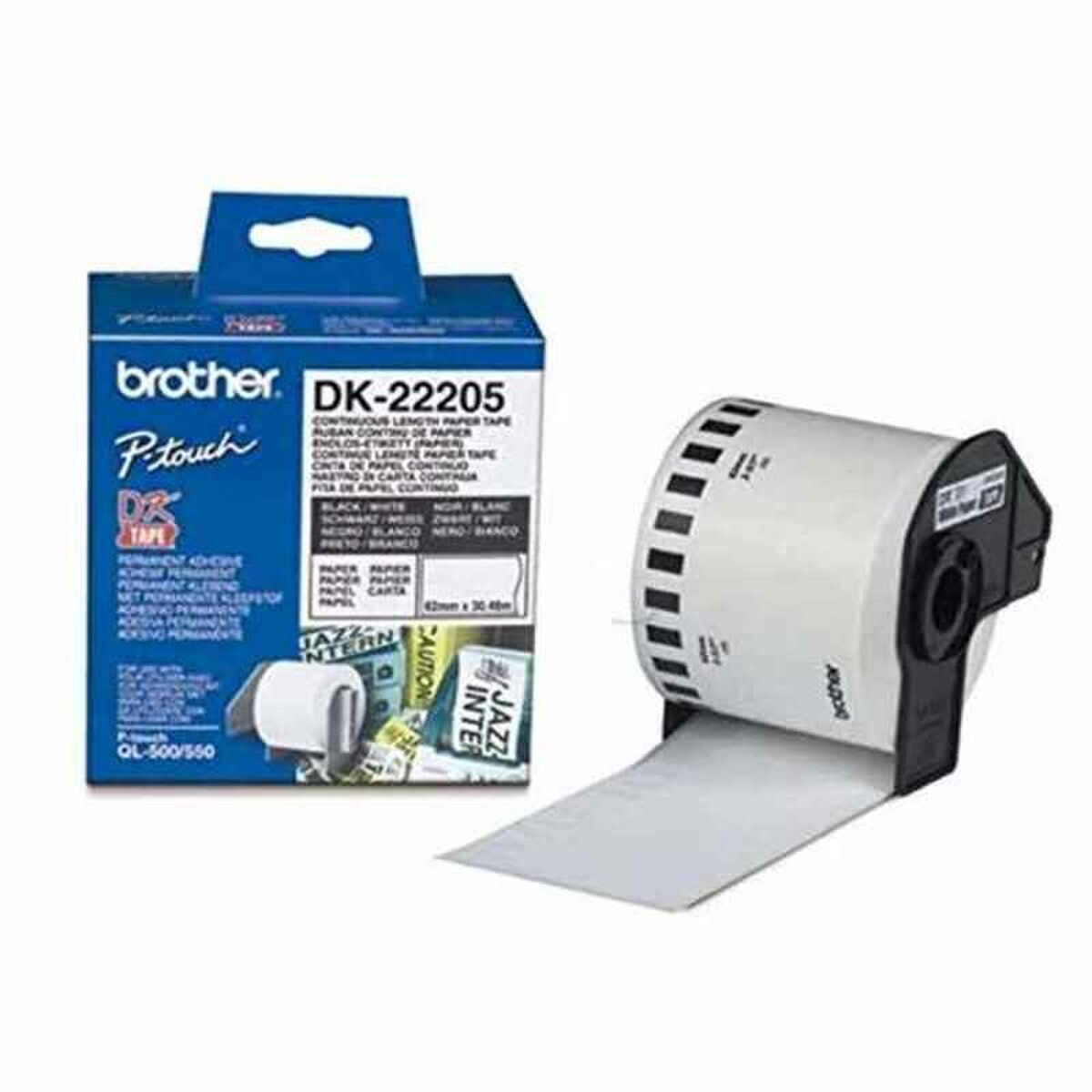 Continuous Paper for Printers Brother SKJ99-XS White Black Black/White