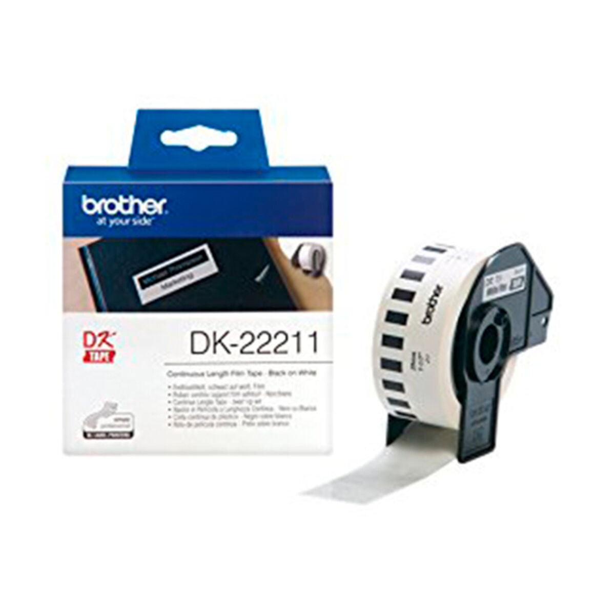 Continuous Film Tape Brother DK-22211 29 mm Black