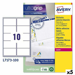 Printer Labels Avery L7173 White 100 Sheets 99,1 x 57 mm (5 Units)