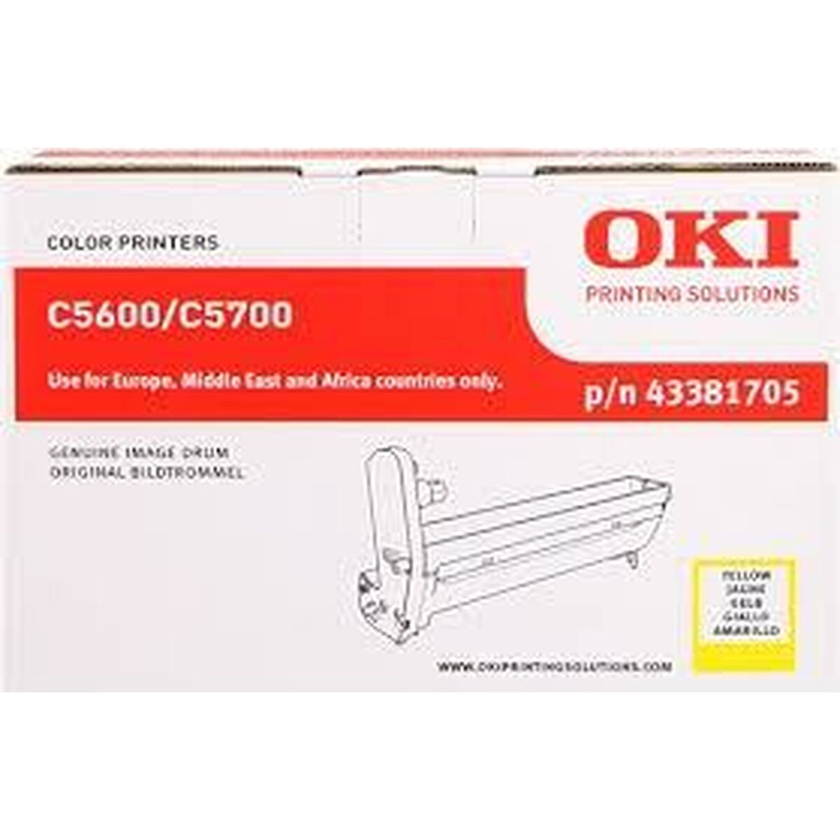 Printer drum OKI 43381705 Yellow