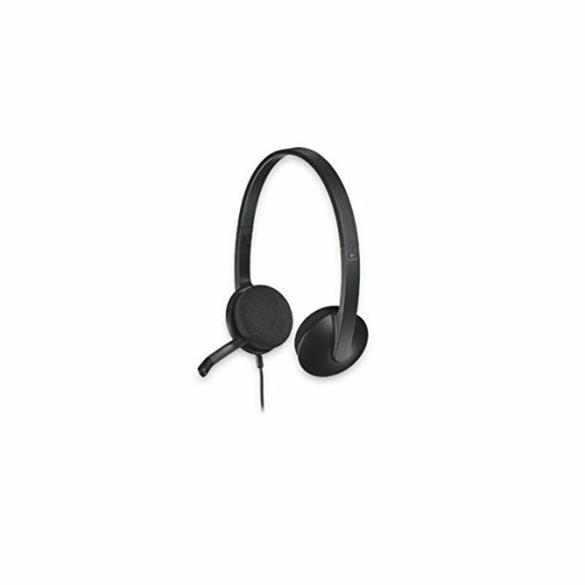 Headphones with Microphone Logitech 981-000475           USB 1,8 m Black