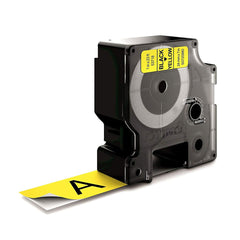 Laminated Tape for Labelling Machines Dymo D1 53718 24 mm LabelManager™ Black Yellow (5 Units)