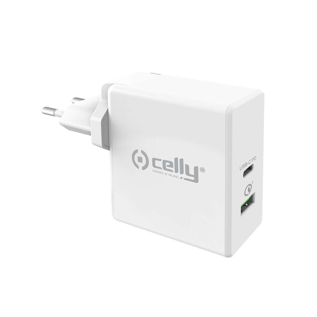 Battery charger Celly TCUSBC30WWH White