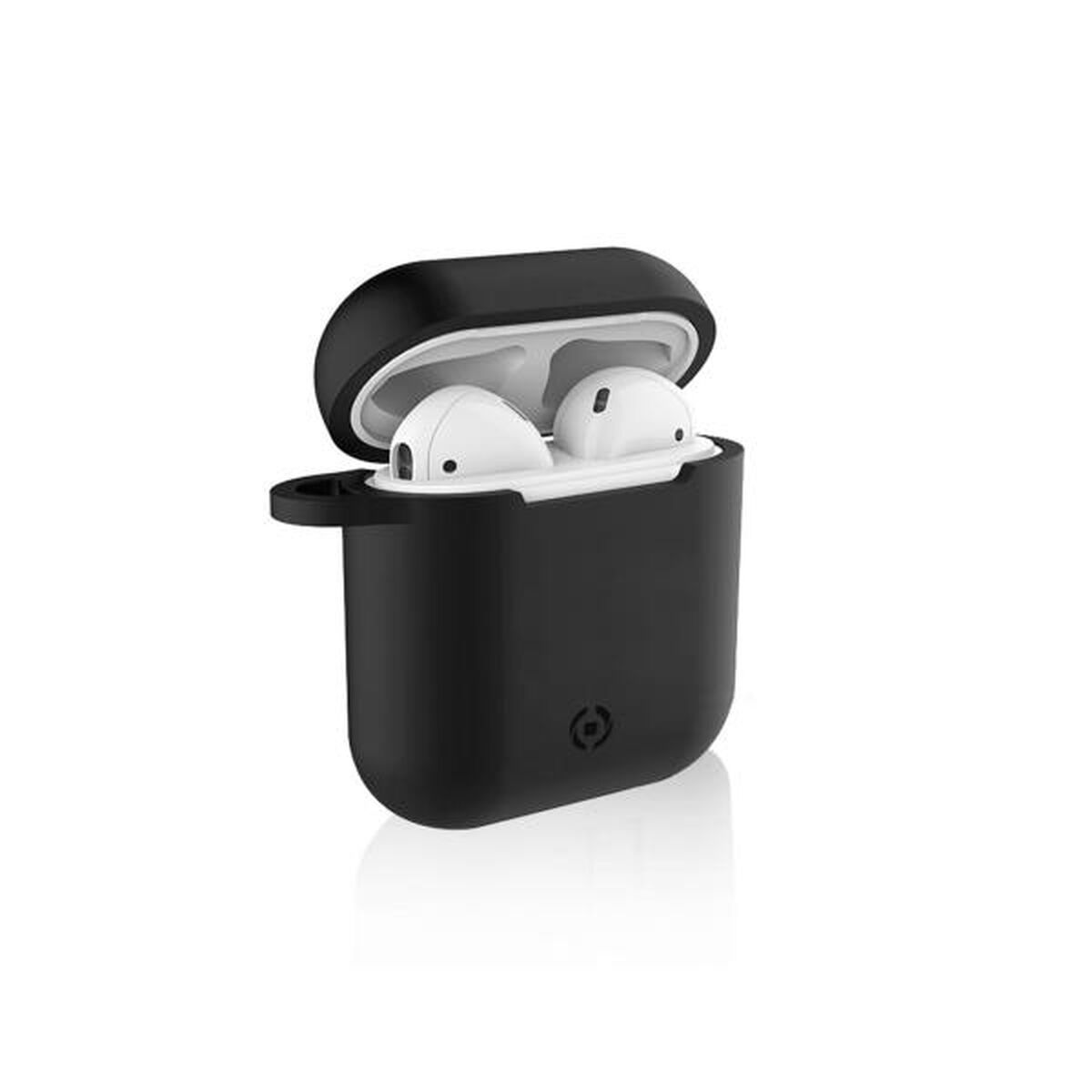 Protective Case Celly AIRPODS 1/2 GEN Headphones Black Silicone Plastic