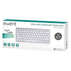 Bluetooth Keyboard Ewent EW3161 White Silver QWERTY
