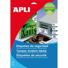 Adhesive labels Apli 20 Sheets White 10 Sheets 45,7 x 21,2 mm