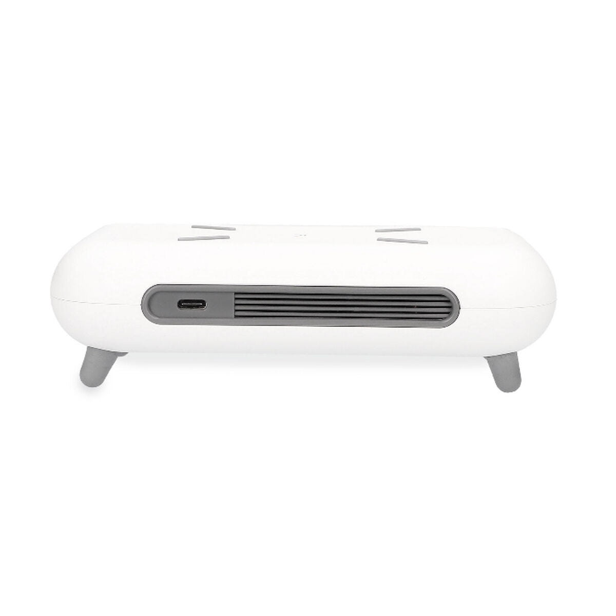 Alarm Clock with Wireless Charger KSIX Retro White 10 W