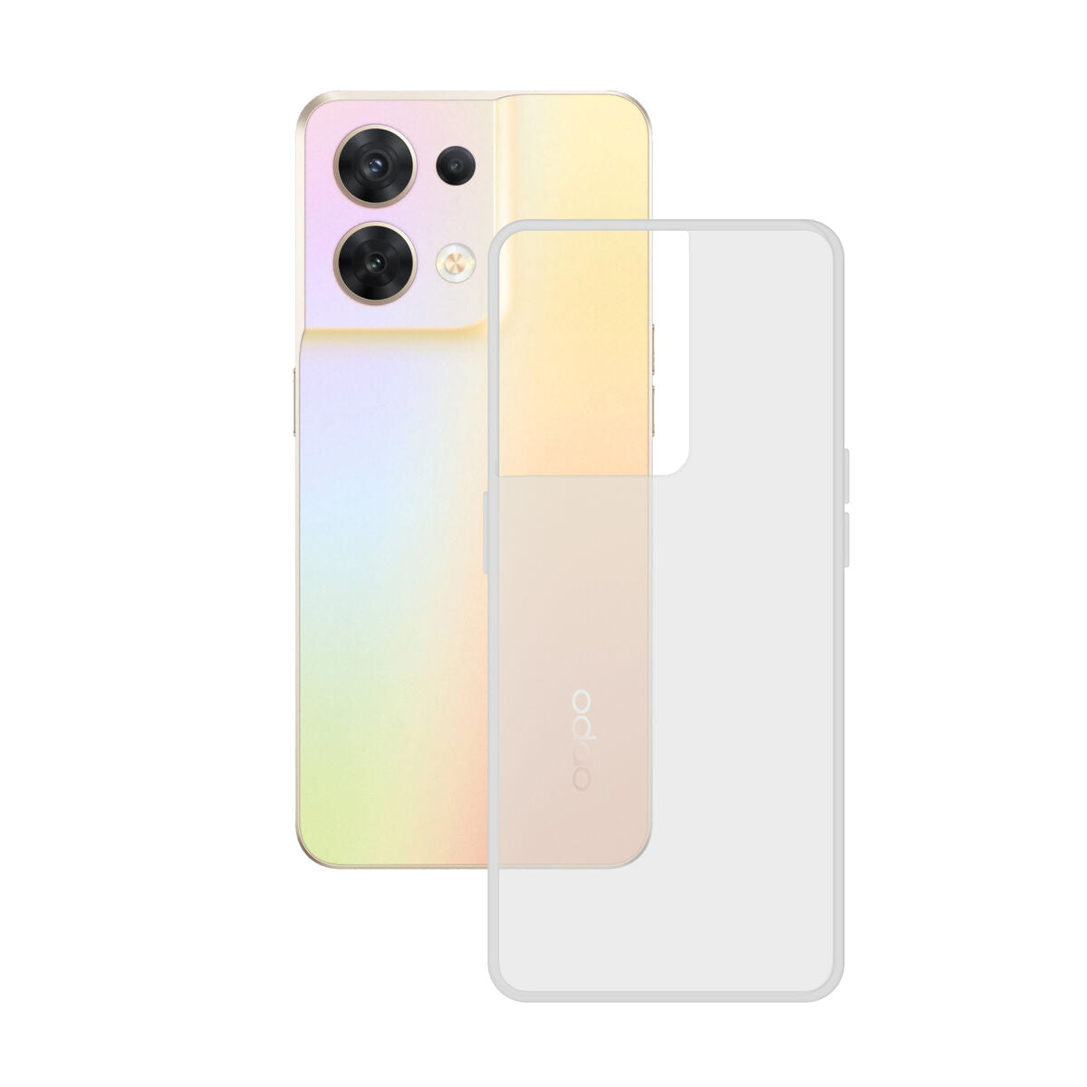 Mobile cover KSIX oppo reno 8 lite 5g Transparent OPPO