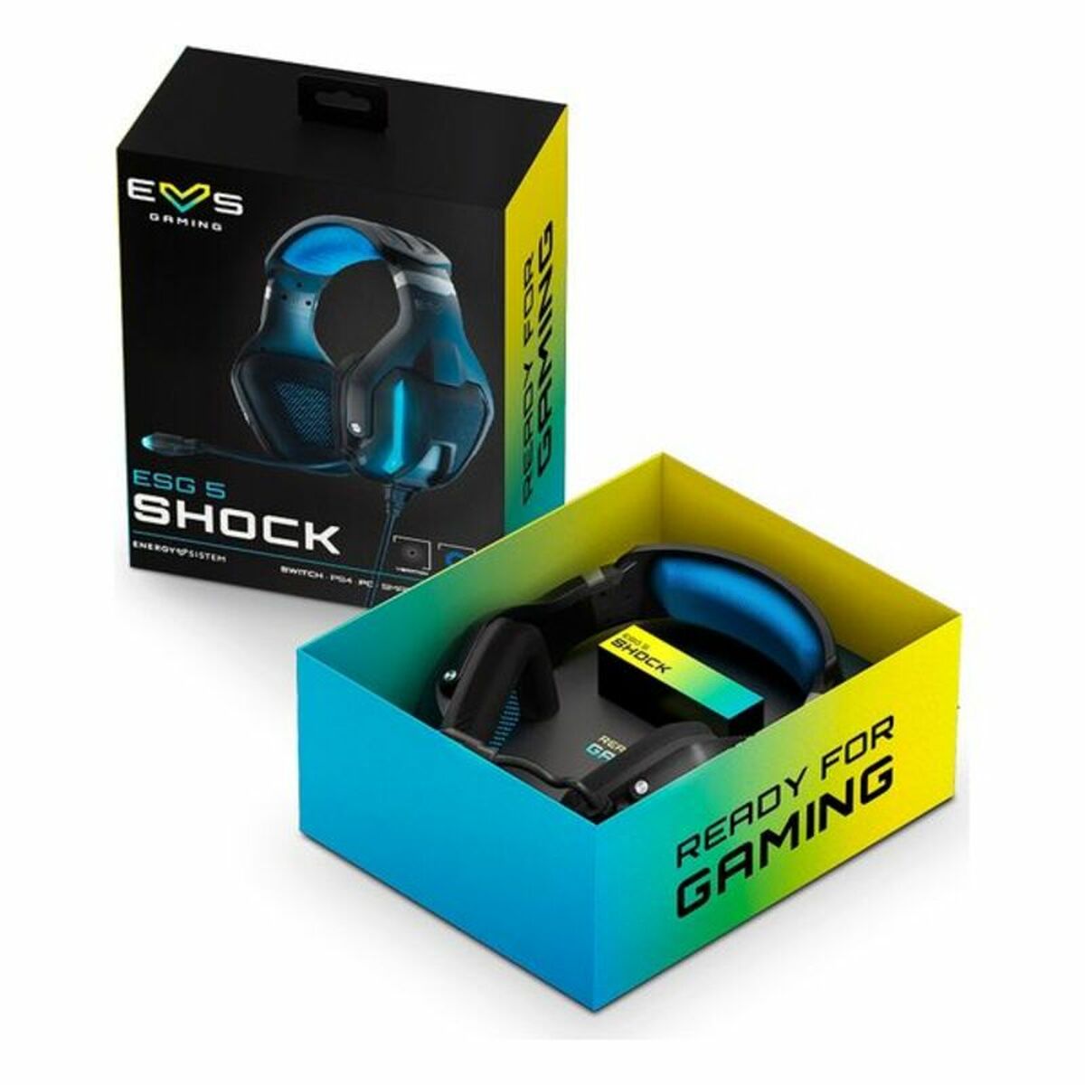 Gaming Headset with Microphone Energy Sistem ESG-5 3.5 mm LED Black