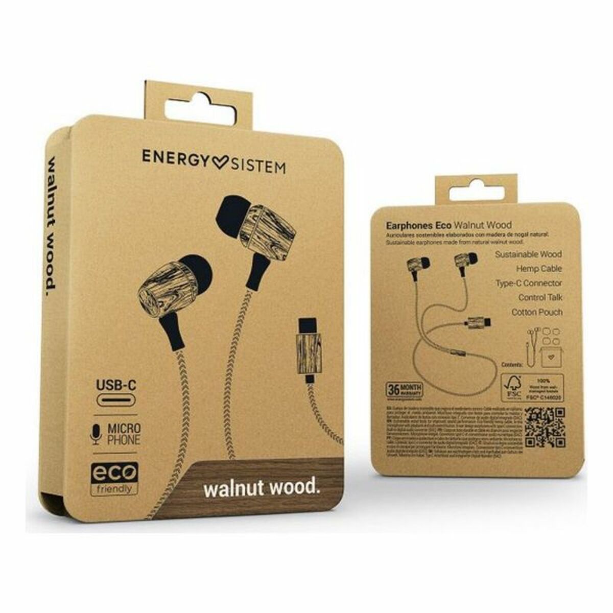 Headphones with Microphone Energy Sistem Eco Wood