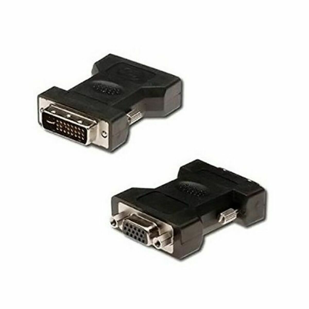 24 + 5 DVI Converter to VGA HDB 15 NANOCABLE ADAPTADOR DVI 24+5/M-VGA HDB15/H Black