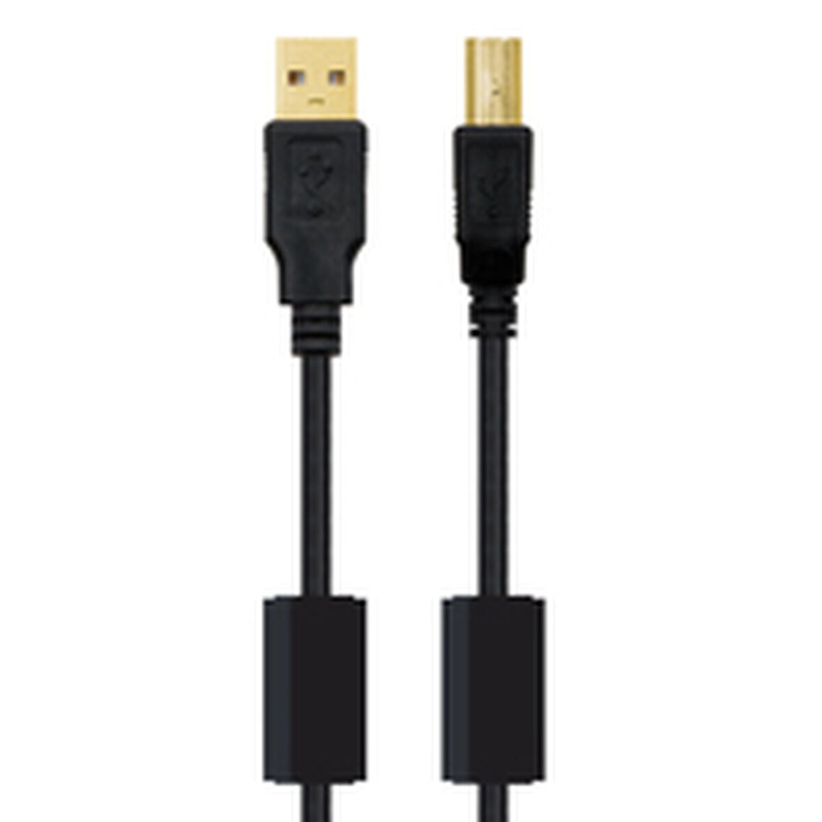USB 2.0 A to USB B Cable NANOCABLE 10.01.1205 Black 5 m