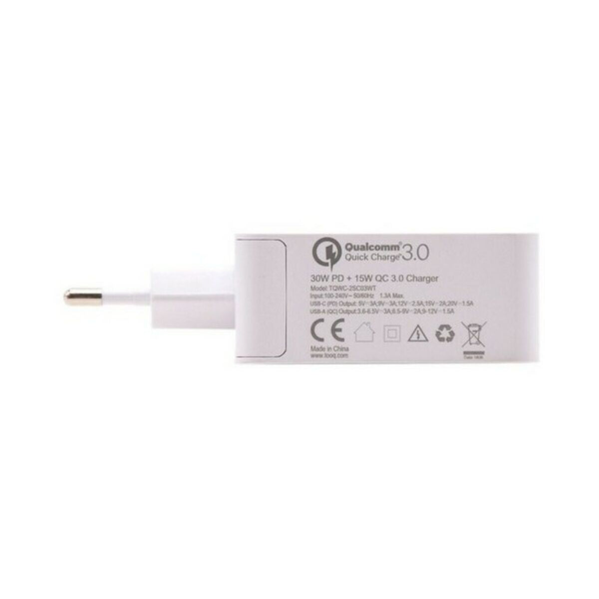 USB  Wall Charger TooQ TQWC-2SC03WT