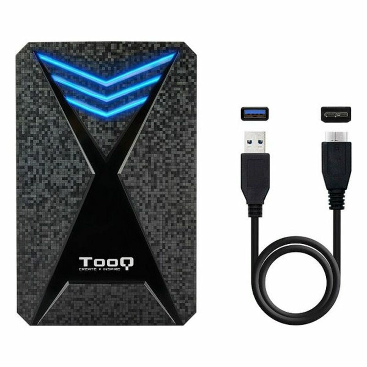 Housing for Hard Disk TooQ TQE-2550BL 2,5" USB 3.0 Black