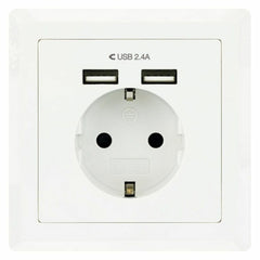 Wall Plug with 2 USB Ports TooQ 10.35.0010 5V/2.4A White 2,4 A