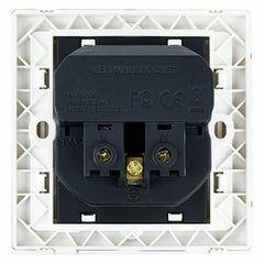 Wall Plug with 2 USB Ports TooQ Base de enchufe de pared tipo schuko con 2 tomas USB Max. 2.4A, blanca 5V/2.4A