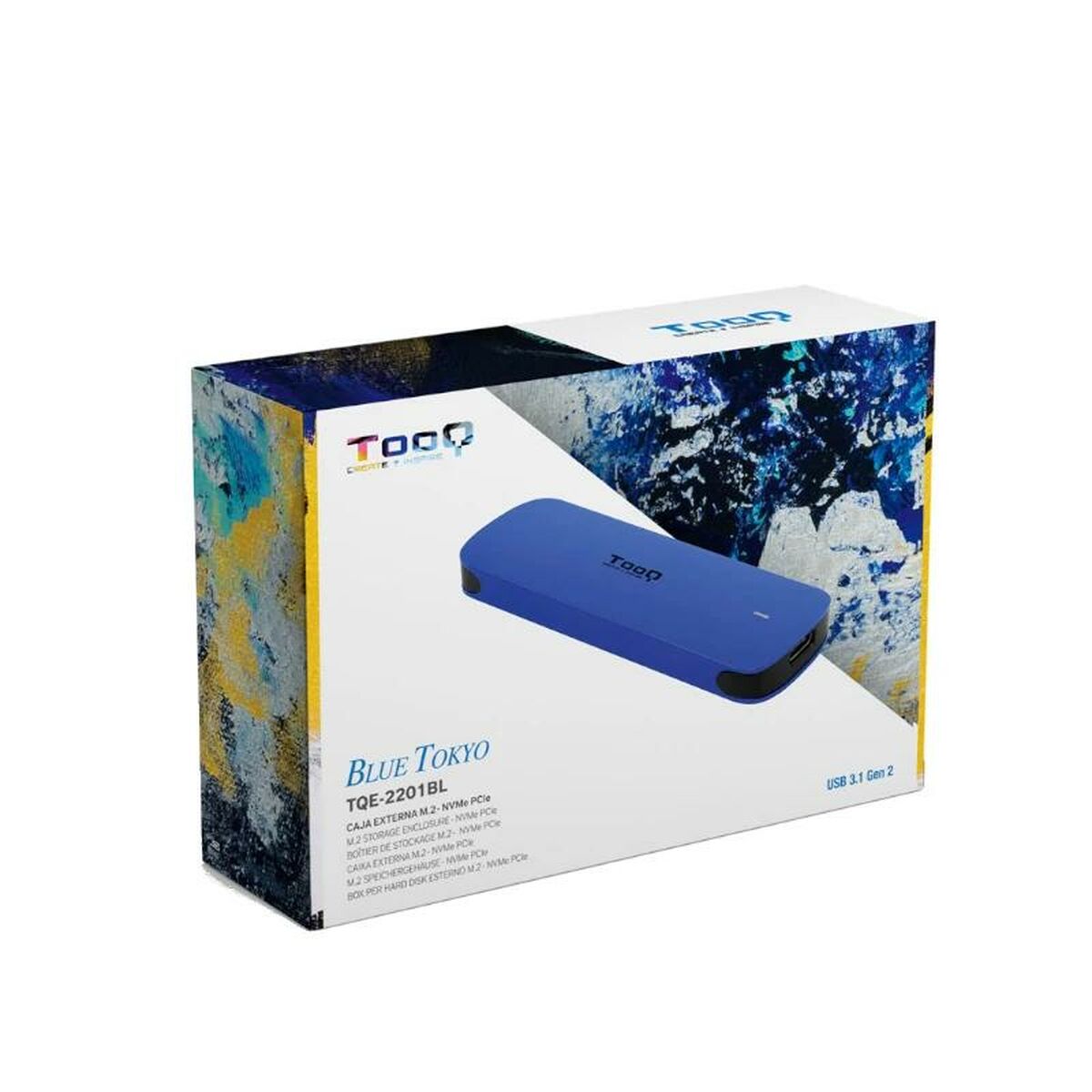 External Box TooQ TQE-2201BL Blue USB USB-C M.2