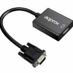 VGA to HDMI Adapter with Audio approx! APPC25 3,5 mm Micro USB 20 cm 720p/1080i/1080p Black