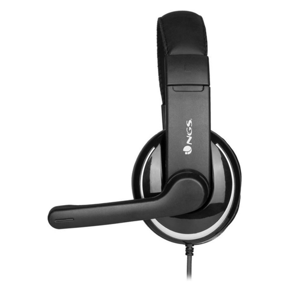 Headphones with Microphone NGS NGS-HEADSET-0196 Black