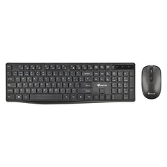 Keyboard and Wireless Mouse NGS NGS-KEYBOARD-0381 Black Spanish Qwerty QWERTY