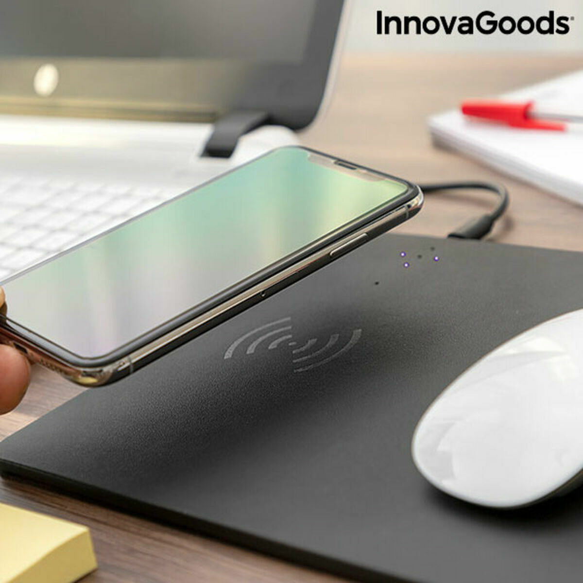 2-in-1 Mouse Mat with Wireless Charging InnovaGoods Padwer (Refurbished A)