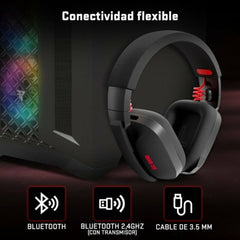 Headphones with Microphone Tempest Black