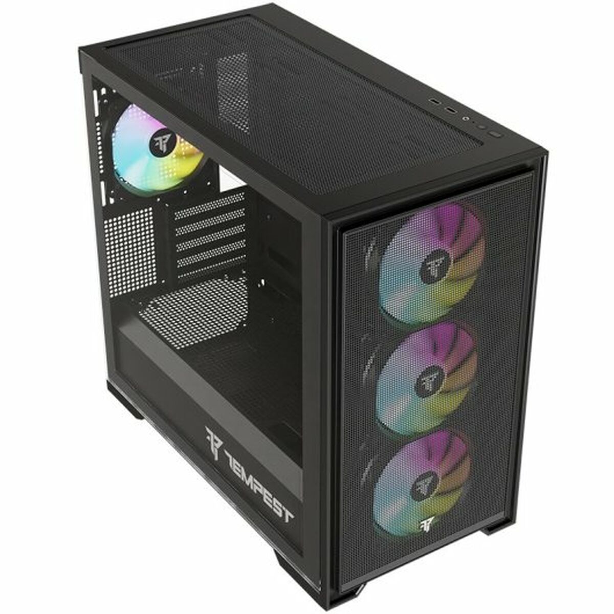 ATX Semi-tower Box Tempest Stronghold  Black