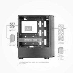 ATX Semi-tower Box Mars Gaming MC-TOR Black