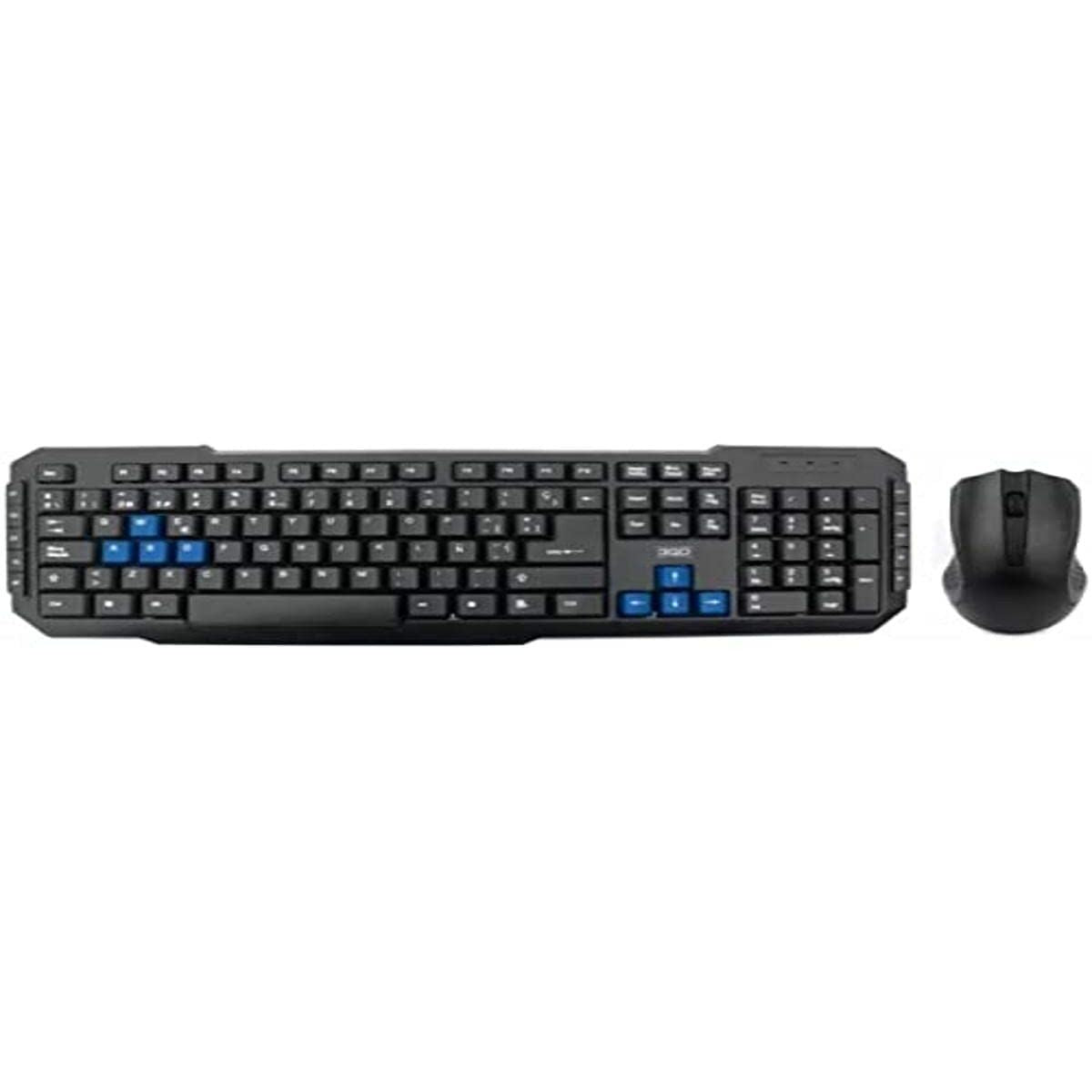 Keyboard and Mouse 3GO COMBODRILE2 Spanish Qwerty Black