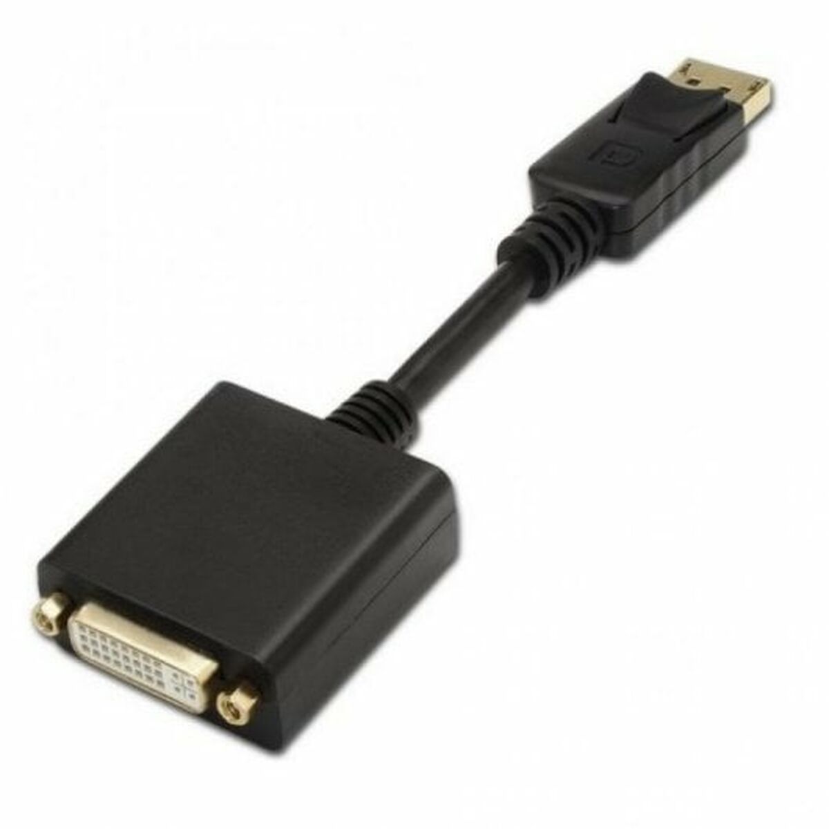 DisplayPort to DVI Cable Aisens Black 15 cm