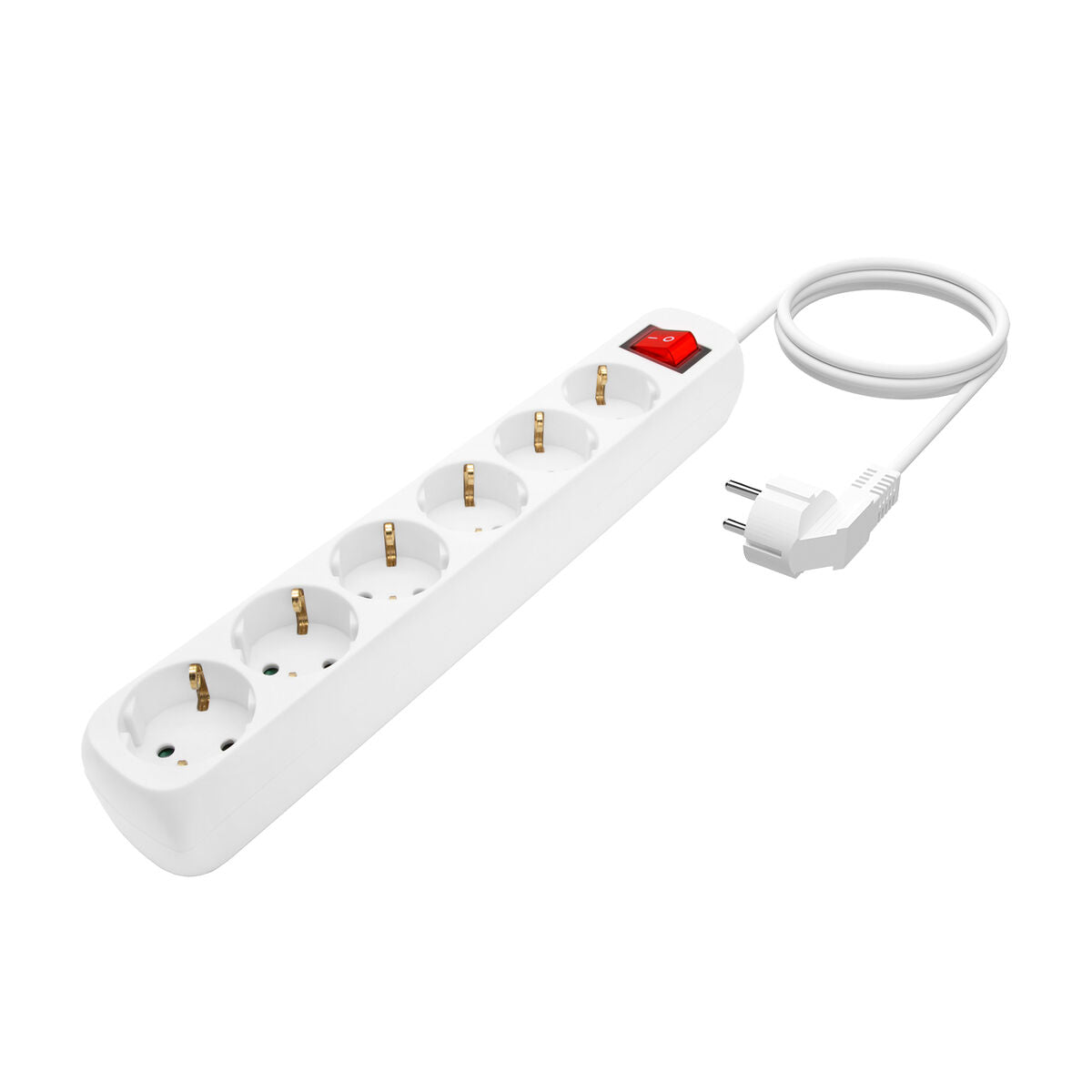 Power Socket - 6 Sockets with Switch Aisens A154-0535 White (1,4 m)