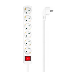 Power Socket - 6 Sockets with Switch Aisens A154-0535 White (1,4 m)