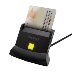 DNI/SIP Card Reader Aisens ASCR-SN04CSD-BK Black