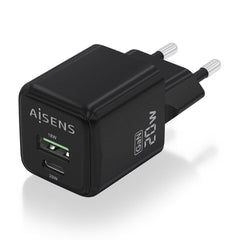 Wall Charger Aisens ASCH-20W2P011-BK 20 W Black (1 Unit)