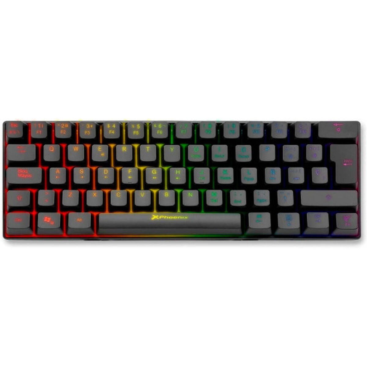 Keyboard Phoenix Spanish Qwerty Black (Refurbished A)