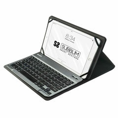 Case for Tablet and Keyboard Subblim SUB-KT2-BT0002 10.1" Grey Spanish Qwerty Bluetooth